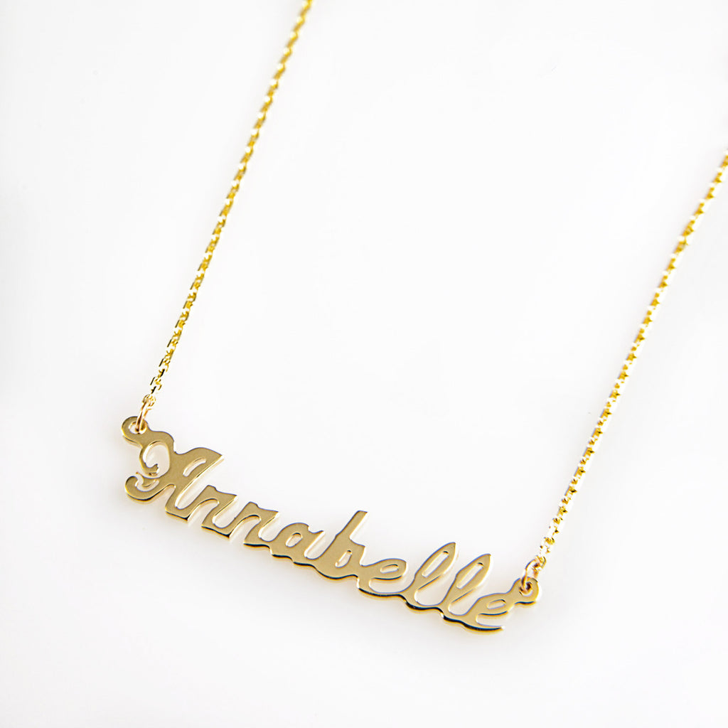 CUSTOM CURSIVE NAMEPLATE NECKLACE