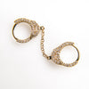 BLAKE Chain HANDCUFF Double Huggie Earrings