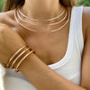 LUCY TRIPLE BANDED CUFF NECKLACE