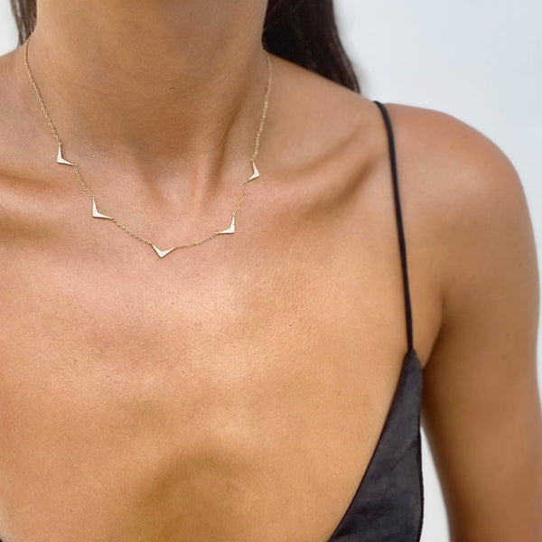 SCOUT  DIAMOND DROP TRIANGLE NECKLACE
