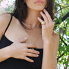 VICTORIA WIDE BAND PINKY RING