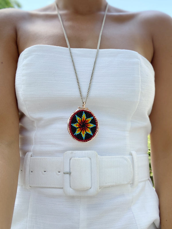 ALEXX Beaded Rosette Necklaces
