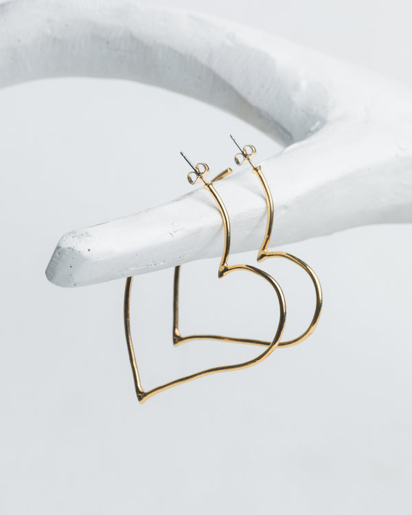 SKYE OPEN HEART HOOP EARRINGS