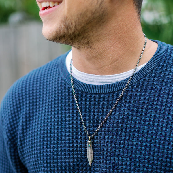 MEN'S ARROWHEAD DROP NECKLACE