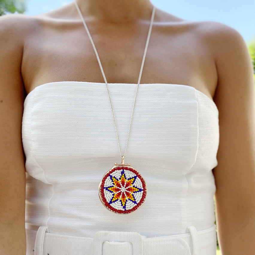 ALEXX Beaded Rosette Necklaces