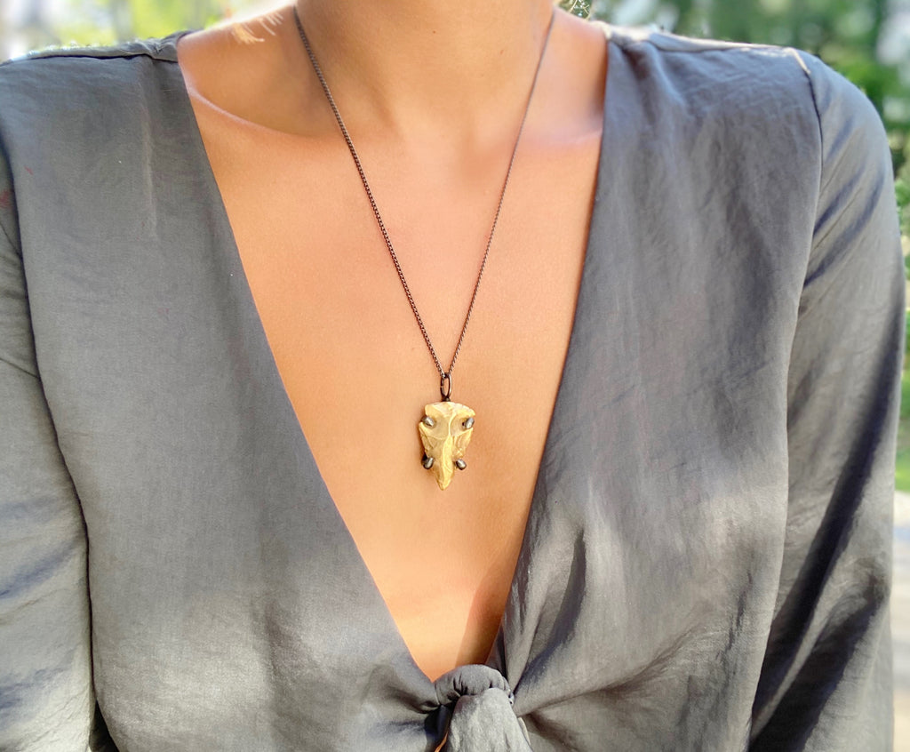 MILLY Mixed Metal Arrowhead Necklace