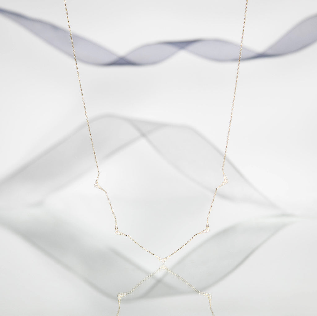 SCOUT  DIAMOND DROP TRIANGLE NECKLACE