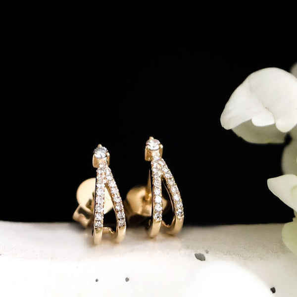 HAZE WISHBONE LOBE EARRINGS