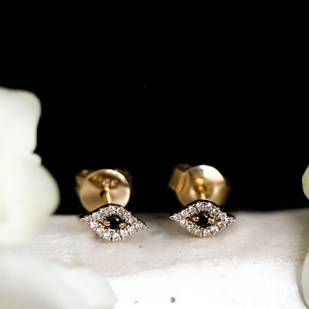 SYLVIE Evil Eye Stud Earrings