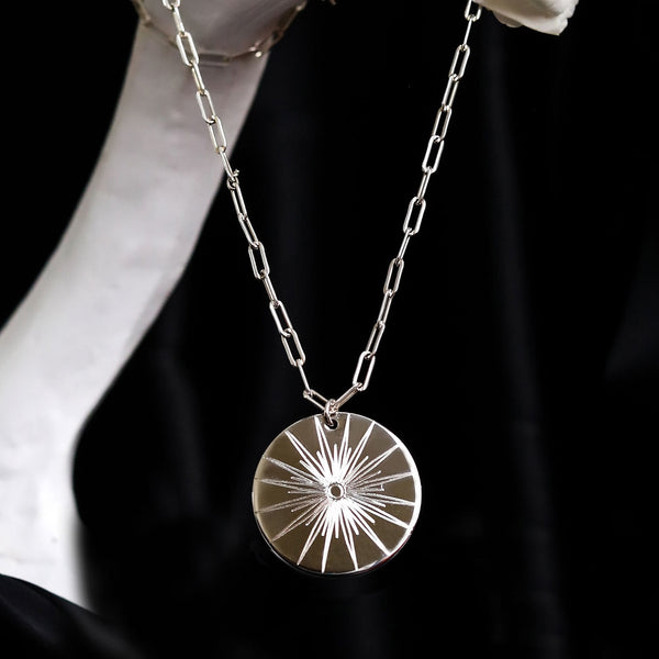 ALLIE BURST Disc Necklace - 1.5"