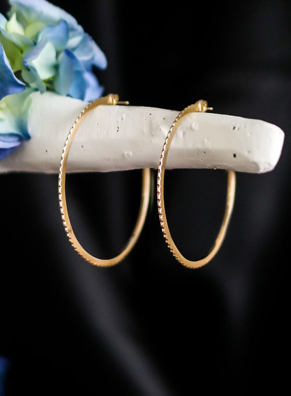 FAGEN Pyramid Edge Hoop Earrings