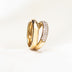 WALACE DOUBLE CLAM DIAMOND BAND RING