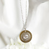 KENZIE EVIL EYE DISC NECKLACE - 1.1/4"