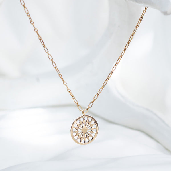 MARI PINWHEEL Disc Necklace