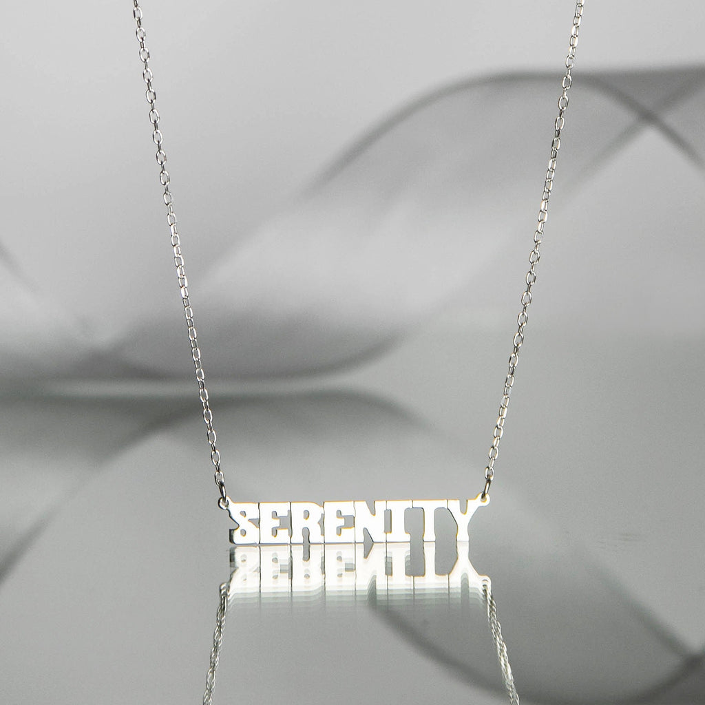 SERENITY Nameplate Necklace