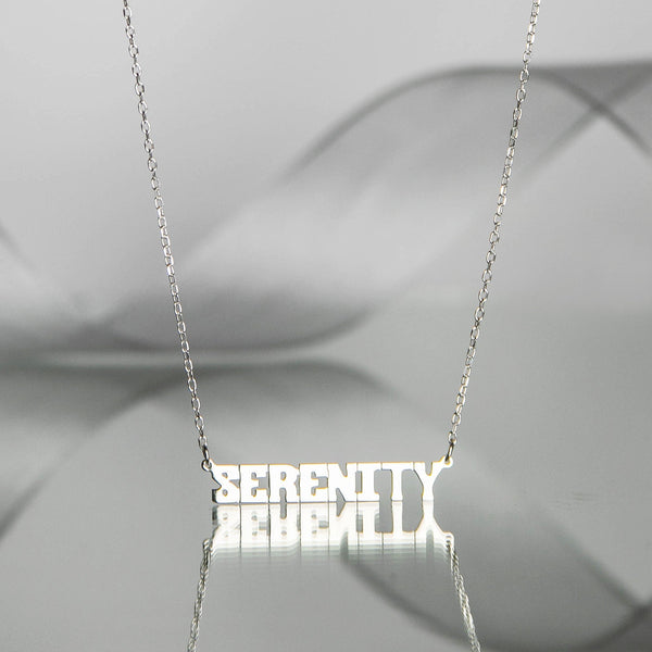 SERENITY Nameplate Necklace