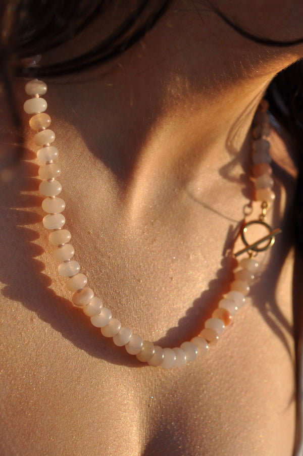 EDI Pink  Beaded Necklace
