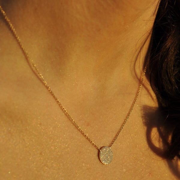 MEADOW DIAMOND DISC CHAIN NECKLACE