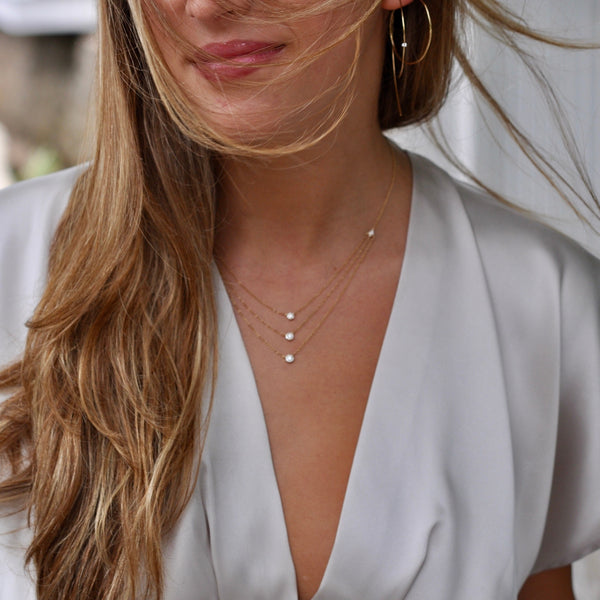 WENDI Triple  Diamond Necklace