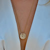 CARRA ETCHED CHARM NECKLACE - .5"