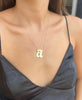 OLD ENGLISH INITIAL NECKLACE - 3/4 "