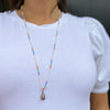 CARSON COWRIE Drop Necklace