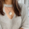 ARIANNA Geometric Disc Necklace - 1.5"