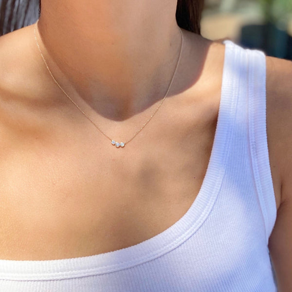 QUINN TRIPLE DIAMOND NECKLACE