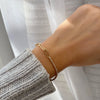 AMELIA 14k/ Diamond Paperclip Bracelet