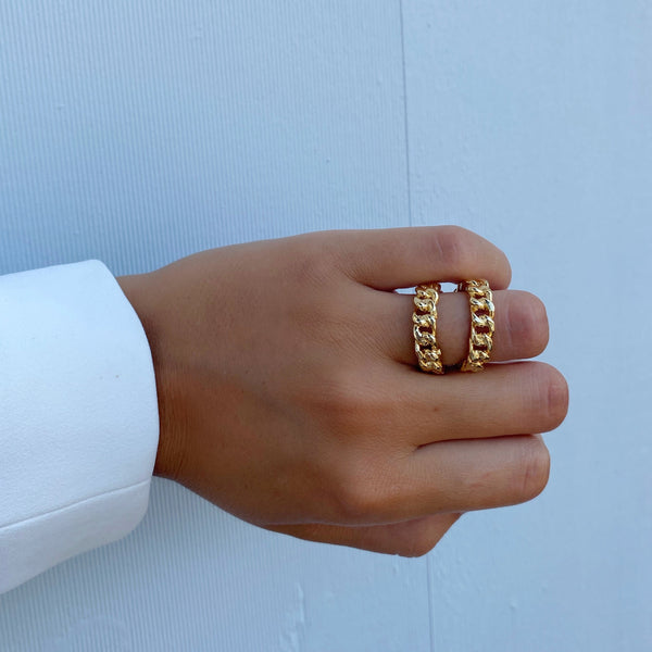 PIETRA Double Chain Ring