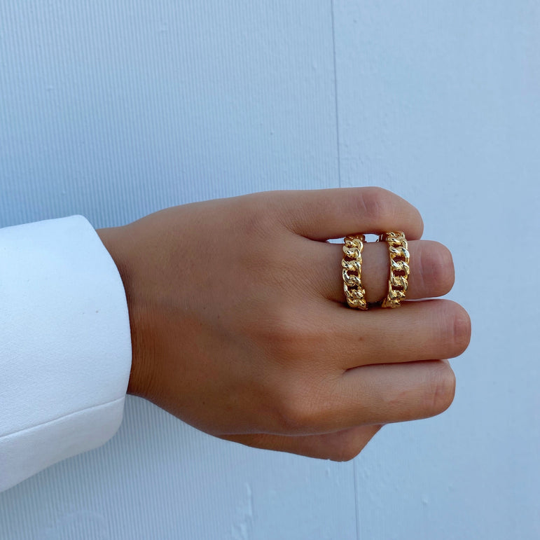 PIETRA Double Chain Ring