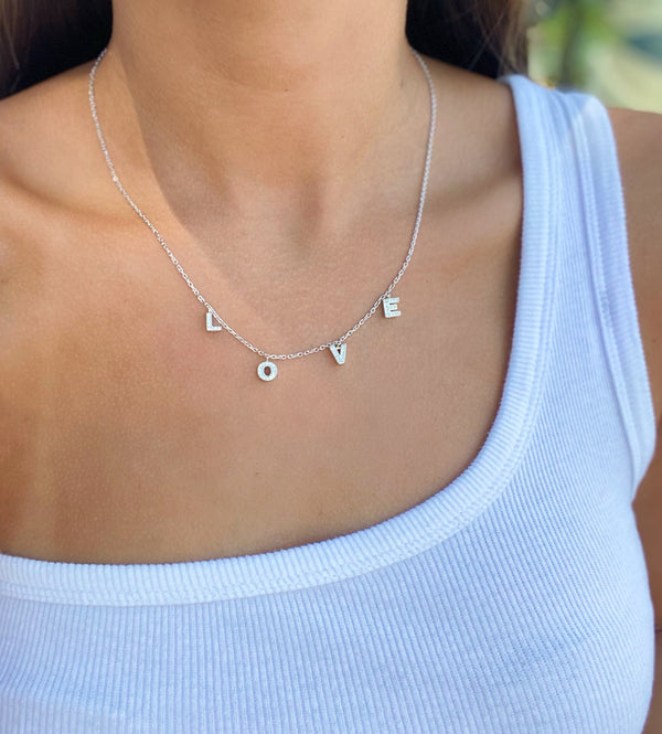 LOVE Letter Drop Necklace