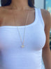KARA WHITE  ENAMEL BUTTERFLY PENDANT