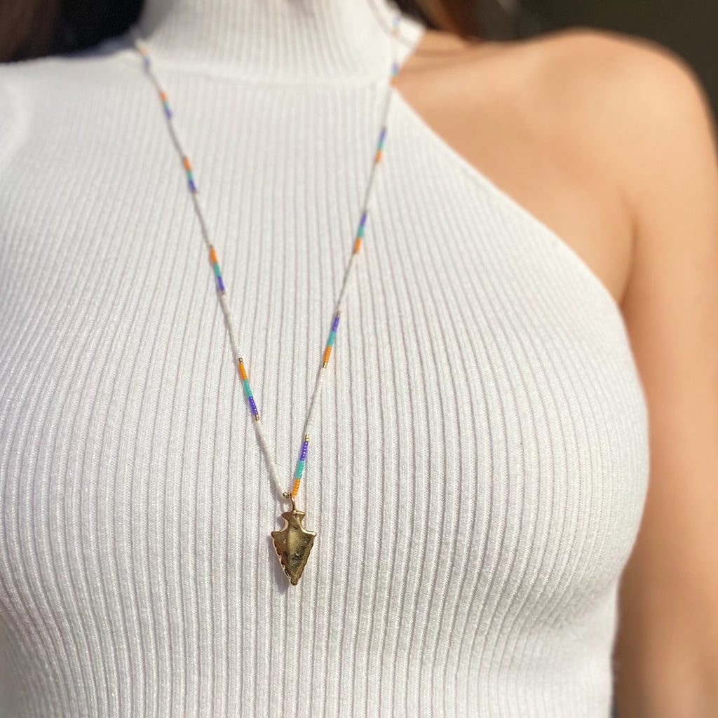 DEMI BEADED ARROWHEAD NECKLACE
