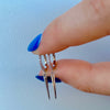 SASHA SPIKE DROP HUGGIE EARRINGS - FROM FINE TO FAUX