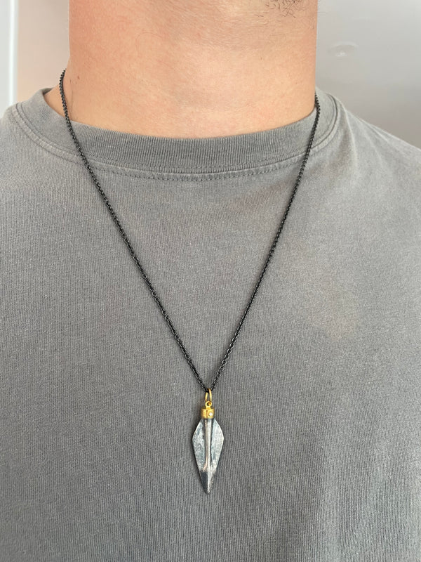 Arrowhead Necklace Obsidian Real Stone Mens Primitive Jewelry, Men's Tribal  Necklace, Rustic Choker for Men | sunnybeachjewelry
