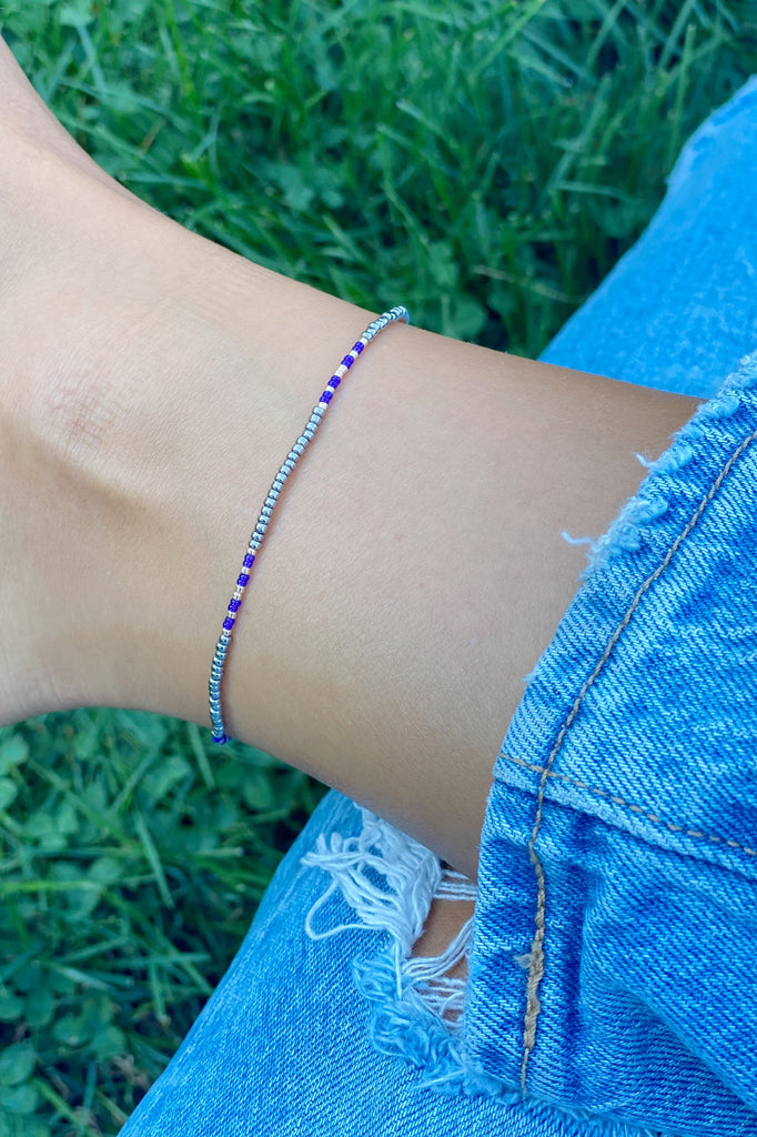 GREY PARKER Beaded Anklet