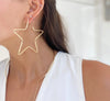 MACKENZIE STAR STATEMENT HOOP EARRINGS