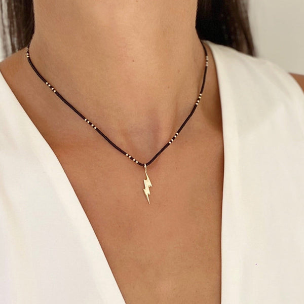 ZIGGY  BOLT Beaded Necklace