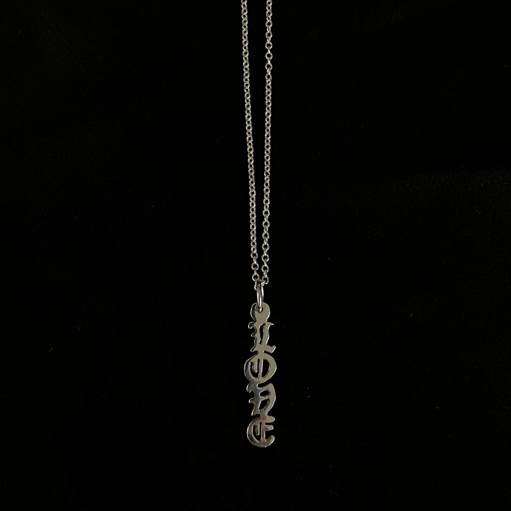 OLD ENGLISH LOVE DROP NECKLACE