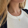 ELISA SMALL CRESCENT DOG TAG NECKLACE