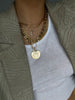 KIRA SNAKE DISC NECKLACE- 1.1/4"