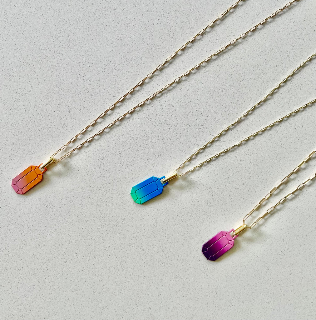 SARAH Ombre Dog Tags -