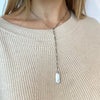 LOVE  Rectangle Y Necklace