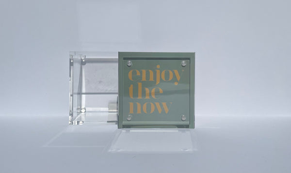WESTPORT CT. - ENJOY THE NOW Lucite Photo Box - 4x4