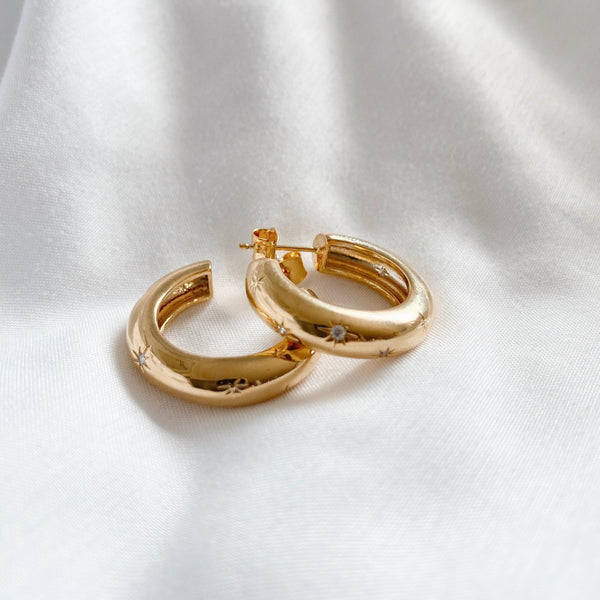 CELESTIAL Tube Hoop Earrings