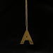 A  - 3/4" 14k Gold Initial Necklace