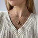 A  - 3/4" 14k Gold Initial Necklace