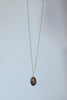 LOGAN OVAL 14K BURST DISC CHARM  - TWO SIDED
