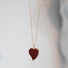 ILSA POINTED 1" ENAMEL HEART NECKLACES